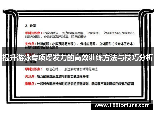 提升游泳专项爆发力的高效训练方法与技巧分析
